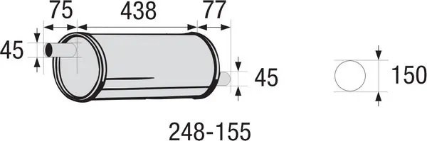 Toba esapamet intermediara, universal Bosal 248-155