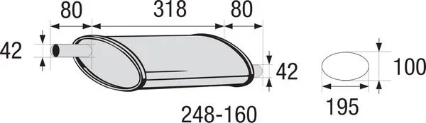 Toba esapamet intermediara, universal Bosal 248-160