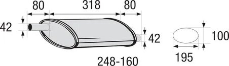 Toba esapamet intermediara, universal Bosal 248-160