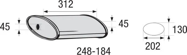Toba esapamet intermediara, universal Bosal 248-184