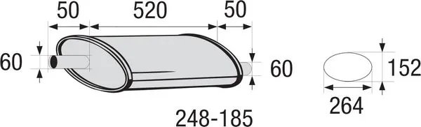 Toba esapamet intermediara, universal Bosal 248-185