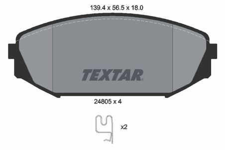SET PLACUTE FRANA TEXTAR 2480501 - Compatibil cu HONDA