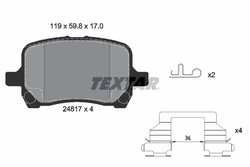Set placute frana Textar 2481701