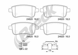 Set placute frana Breck 24820 00 704 00