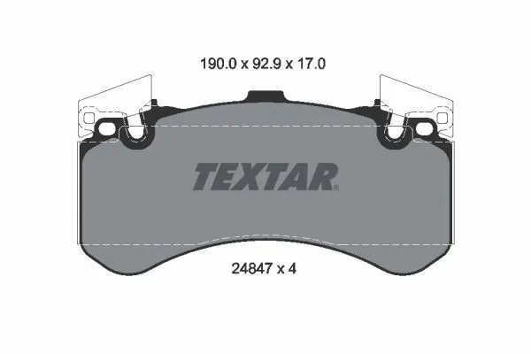 SET PLACUTE FRANA TEXTAR 2484701 - Compatibil cu AUDI, BENTLEY