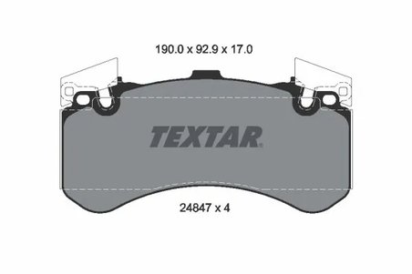 SET PLACUTE FRANA TEXTAR 2484701 - Compatibil cu AUDI, BENTLEY