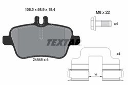 SET PLACUTE FRANA TEXTAR 2484803 - Compatibil cu INFINITI, MERCEDES-BENZ, MERCEDES-BENZ (BBDC)