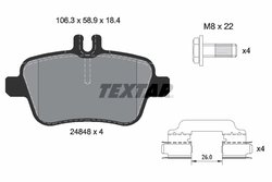 Set placute frana Textar 2484805