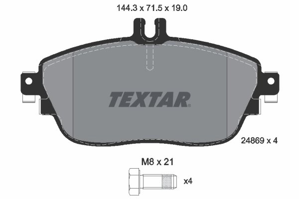 Set placute frana Textar 2486901