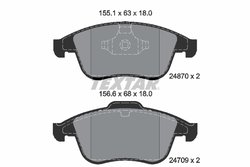 Set placute frana Textar 2487001