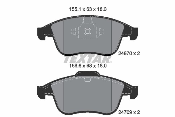 Set placute frana Textar 2487001