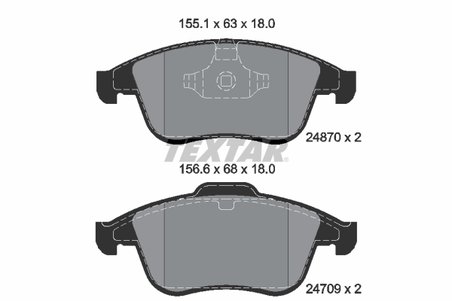 Set placute frana Textar 2487001
