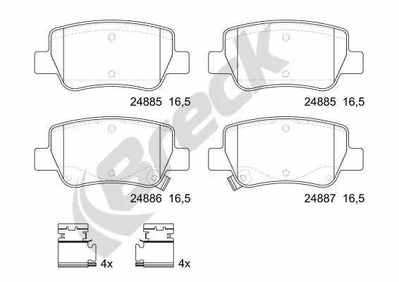 Set placute frana Breck 24885 00 704 10