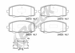 SET PLACUTE FRANA BRECK 24910 00 702 00 - Compatibil cu HYUNDAI