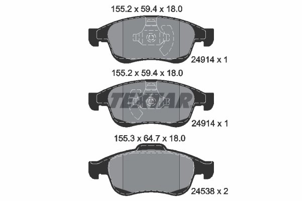 Set placute frana Textar 2491401