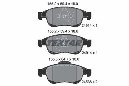 Set placute frana Textar 2491401