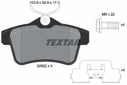 Set placute frana Textar 2492201