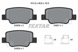 Set placute frana Textar 2492601
