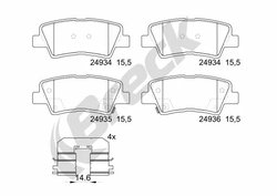 Set placute frana Breck 24934 00 702 00