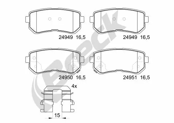 Set placute frana Breck 24949 00 704 00