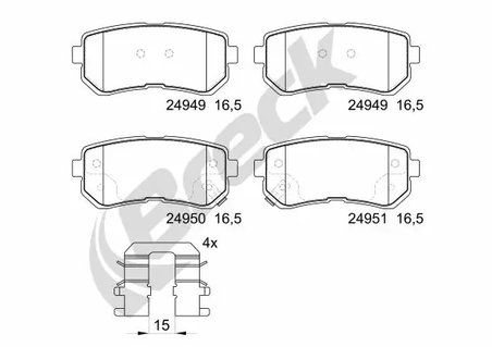 Set placute frana Breck 24949 00 704 00