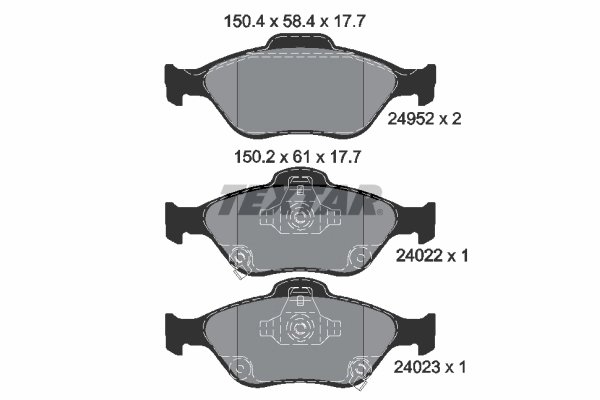 Set placute frana Textar 2495201