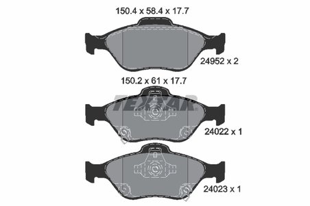 Set placute frana Textar 2495201