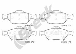 Set placute frana Breck 24952 00 702 00