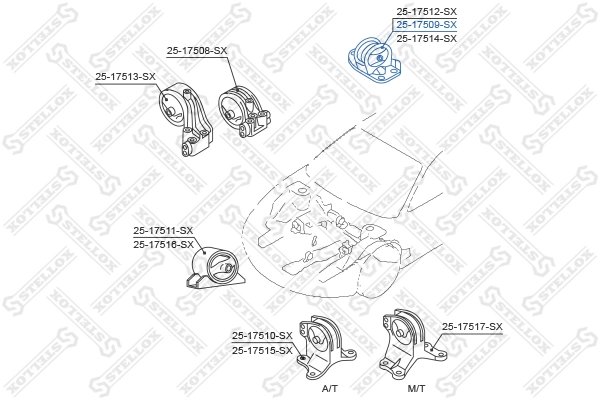 SUPORT MOTOR STELLOX 25-17509-SX - Compatibil cu MITSUBISHI