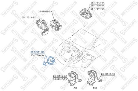 Suport motor Stellox 25-17511-SX
