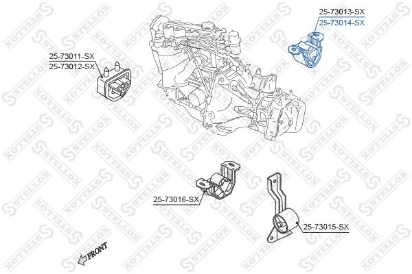 SUPORT MOTOR STELLOX 25-73014-SX - Compatibil cu CHEVROLET, DAEWOO