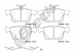 SET PLACUTE FRANA BRECK 25008 00 704 00 - Compatibil cu AUDI, SEAT, SKODA, VW