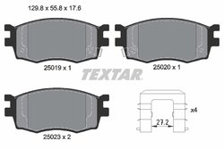 SET PLACUTE FRANA TEXTAR 2501901 - Compatibil cu HYUNDAI