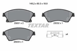 Set placute frana Textar 2503101