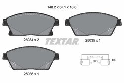 Set placute frana Textar 2503401