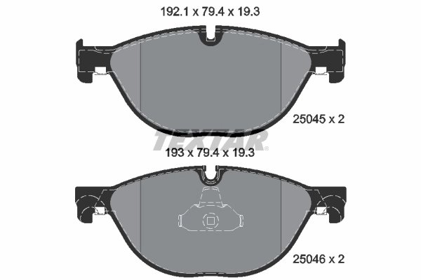 SET PLACUTE FRANA TEXTAR 2504501 - Compatibil cu ALPINA, BMW