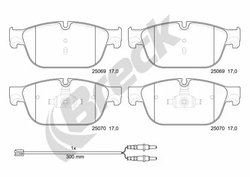 SET PLACUTE FRANA BRECK 25069 00 701 00 - Compatibil cu CITROEN, DS, PEUGEOT