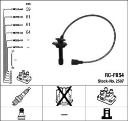 FISE BUJII NGK 2507 - Compatibil cu SUBARU