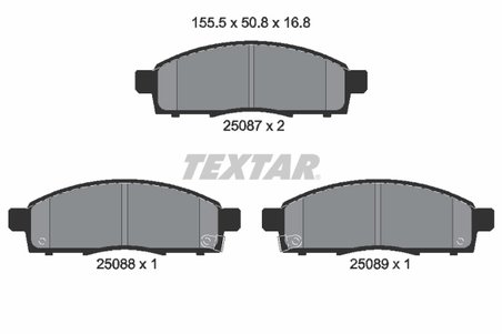 SET PLACUTE FRANA TEXTAR 2508701 - Compatibil cu MITSUBISHI, MITSUBISHI (GAC), NISSAN