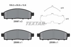 SET PLACUTE FRANA TEXTAR 2508703 - Compatibil cu FIAT, MITSUBISHI, MITSUBISHI (SOUEAST), NISSAN (ZHENGZHOU), RAM