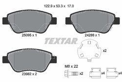 SET PLACUTE FRANA TEXTAR 2509501 - Compatibil cu OPEL, VAUXHALL