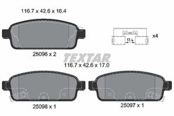 Set placute frana Textar 2509602