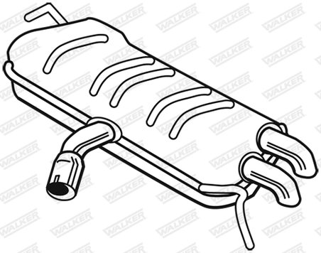 TOBA ESAPAMENT FINALA WALKER 25126 - Compatibil cu VW
