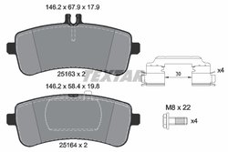 SET PLACUTE FRANA TEXTAR 2516301 - Compatibil cu MERCEDES-BENZ