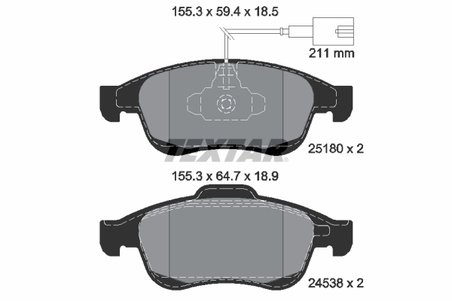 Set placute frana Textar 2518001