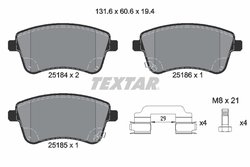 Set placute frana Textar 2518401