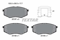 SET PLACUTE FRANA TEXTAR 2518704 - Compatibil cu KIA