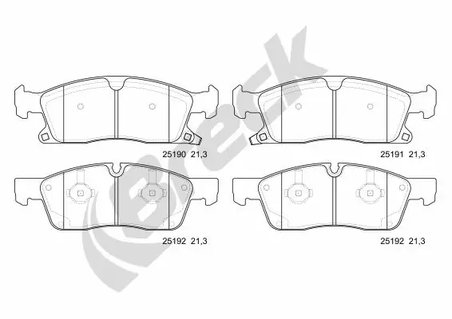 Set placute frana Breck 25190 00 551 00