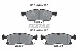 Set placute frana Textar 2519209