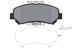 SET PLACUTE FRANA TEXTAR 2520201 - Compatibil cu DONGFENG FENGDU, HAIMA (FAW), NISSAN, NISSAN (DFAC), SUZUKI, VENUCIA